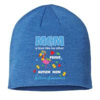 Autism Awareness Mom Mother Love Proud Autism Mama Flamingo Great Gift Sustainable Beanie