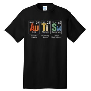 Autism Awareness Month Periodic Table Elements Tall T-Shirt