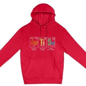 Autism Awareness Month Periodic Table Elements Premium Pullover Hoodie