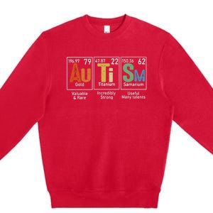 Autism Awareness Month Periodic Table Elements Premium Crewneck Sweatshirt