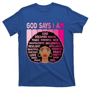 Afro American Melanin Black Pride Pink African Gift T-Shirt