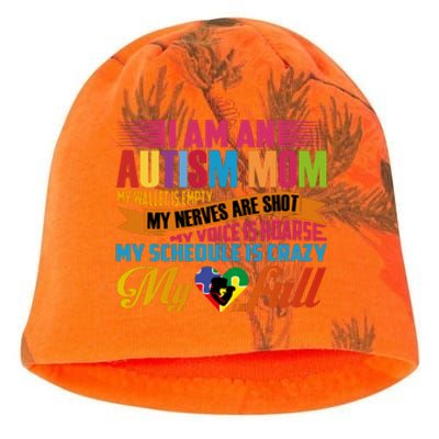 Autism Awareness Month I Am An Autism Mom Gift Kati - Camo Knit Beanie