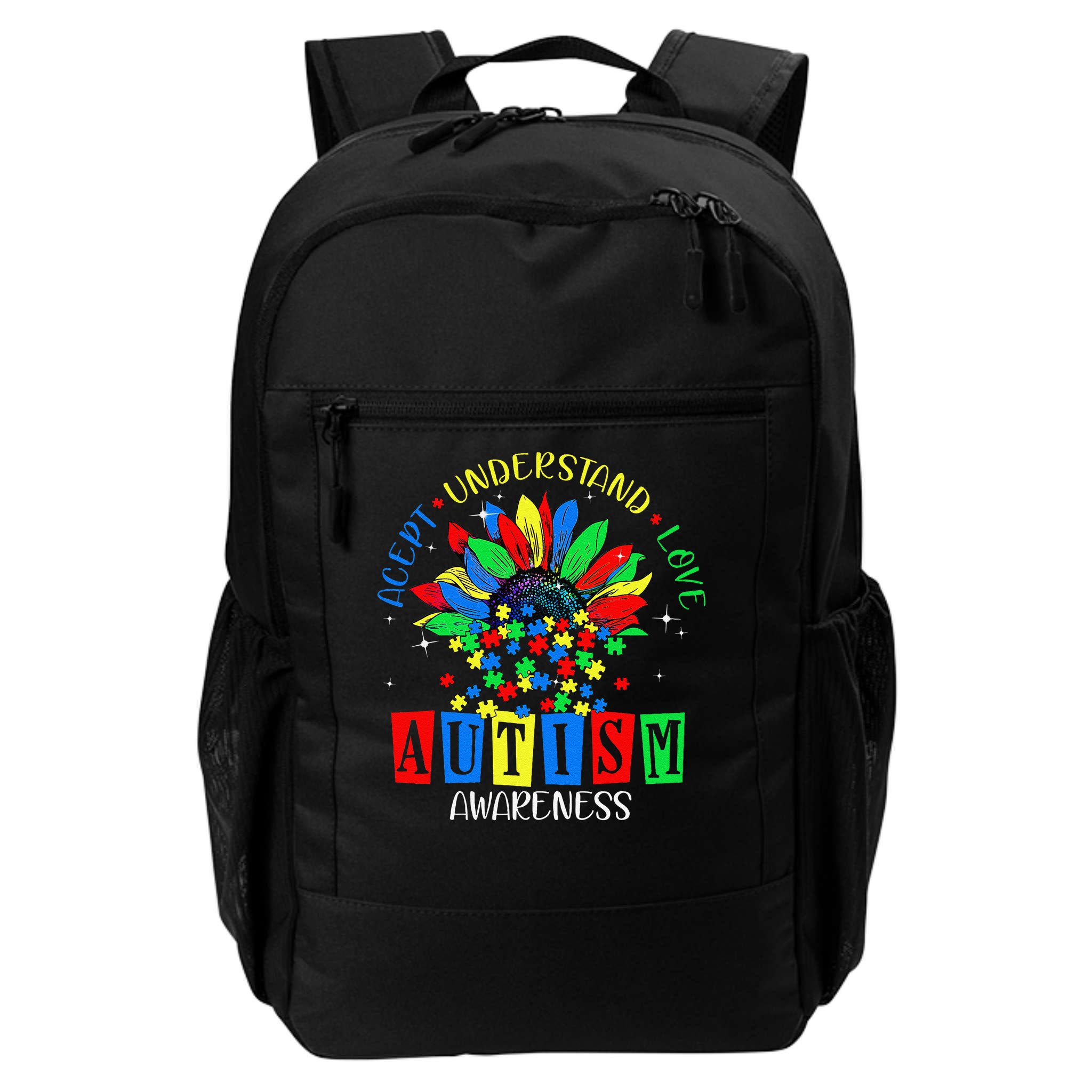 Autism Awareness Month Accept Understand Love Autism Mom Backpack