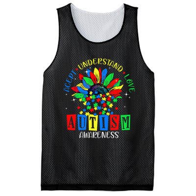 Autism Awareness Month Accept Understand Love Autism Mom Mesh Reversible Basketball Jersey Tank