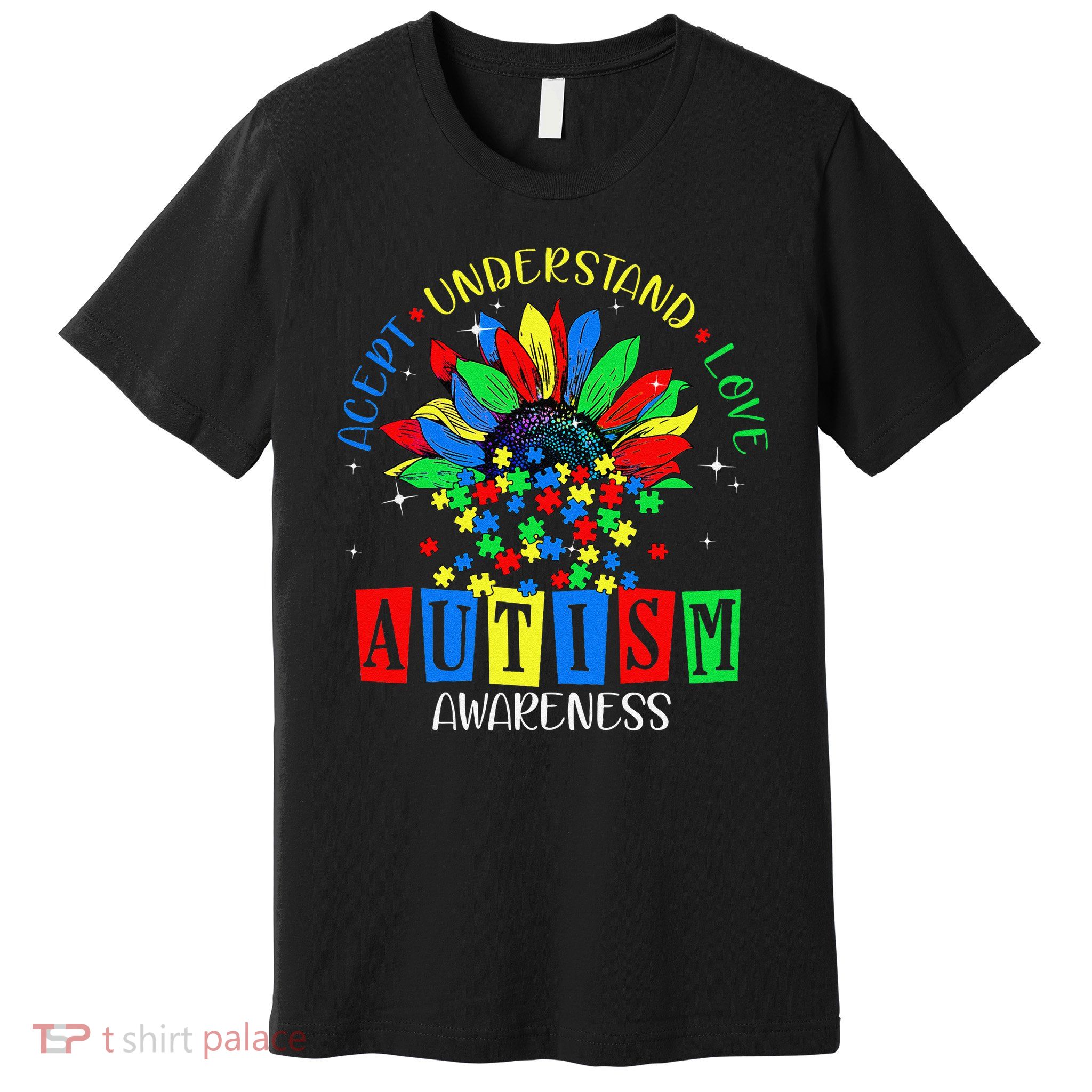Autism Awareness Month Accept Understand Love Autism Mom Premium T-Shirt