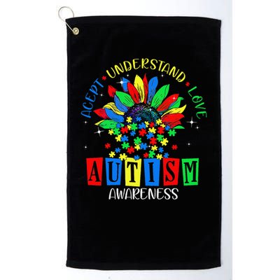 Autism Awareness Month Accept Understand Love Autism Mom Golf Towel