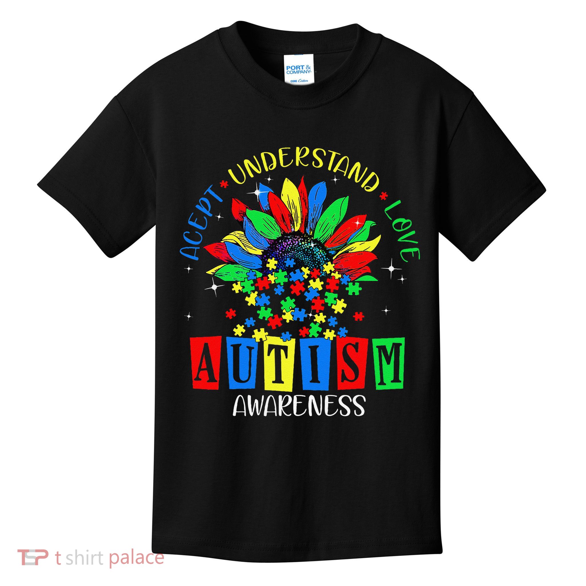 Autism Awareness Month Accept Understand Love Autism Mom Kids T-Shirt