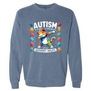 Autism Awareness Month Autism Cat Dabbing Support Autism Cute Gift Garment-Dyed Sweatshirt