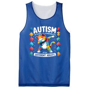 Autism Awareness Month Autism Cat Dabbing Support Autism Cute Gift Mesh Reversible Basketball Jersey Tank