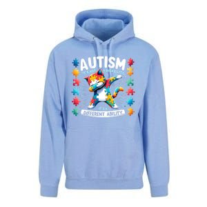 Autism Awareness Month Autism Cat Dabbing Support Autism Cute Gift Unisex Surf Hoodie