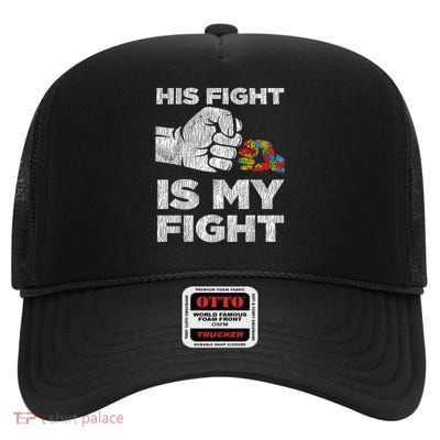 Autism Awareness Mom Dad Parents Autistic  Awareness High Crown Mesh Back Trucker Hat