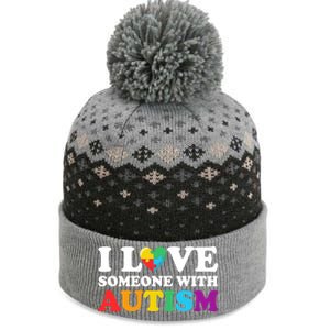 Autism Awareness Month Autism Mom I Love Someone With Autism Gift The Baniff Cuffed Pom Beanie