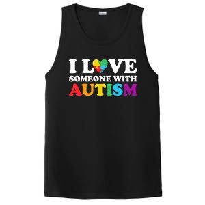 Autism Awareness Month Autism Mom I Love Someone With Autism Gift PosiCharge Competitor Tank