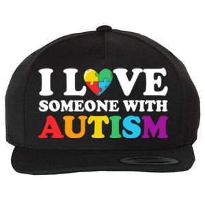 Autism Awareness Month Autism Mom I Love Someone With Autism Gift Wool Snapback Cap