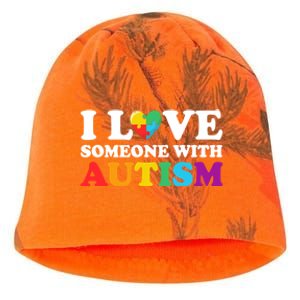 Autism Awareness Month Autism Mom I Love Someone With Autism Gift Kati - Camo Knit Beanie