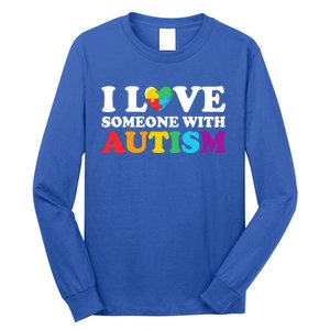 Autism Awareness Month Autism Mom I Love Someone With Autism Gift Long Sleeve Shirt