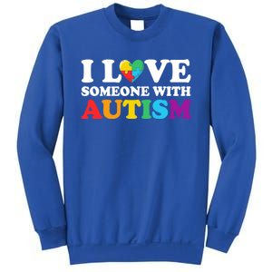 Autism Awareness Month Autism Mom I Love Someone With Autism Gift Sweatshirt