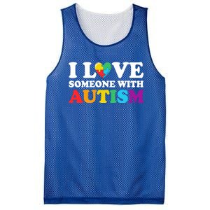 Autism Awareness Month Autism Mom I Love Someone With Autism Gift Mesh Reversible Basketball Jersey Tank