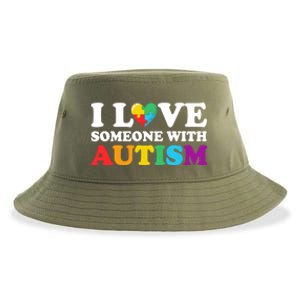 Autism Awareness Month Autism Mom I Love Someone With Autism Gift Sustainable Bucket Hat