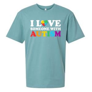 Autism Awareness Month Autism Mom I Love Someone With Autism Gift Sueded Cloud Jersey T-Shirt