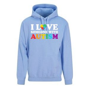 Autism Awareness Month Autism Mom I Love Someone With Autism Gift Unisex Surf Hoodie