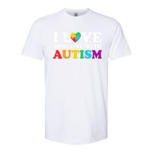 Autism Awareness Month Autism Mom I Love Someone With Autism Gift Softstyle CVC T-Shirt