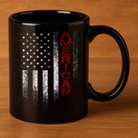 American 11oz C Handle Ceramic Mug