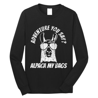 Adventure Alpaca My Bags Long Sleeve Shirt