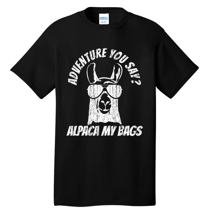 Adventure Alpaca My Bags Tall T-Shirt