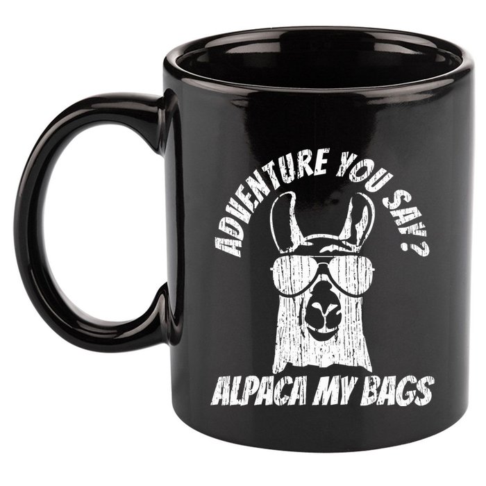 Adventure Alpaca My Bags 11oz C Handle Ceramic Mug