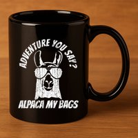 Adventure Alpaca My Bags 11oz C Handle Ceramic Mug