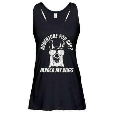 Adventure Alpaca My Bags Ladies Essential Flowy Tank