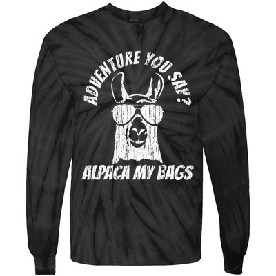 Adventure Alpaca My Bags Tie-Dye Long Sleeve Shirt