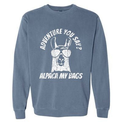 Adventure Alpaca My Bags Garment-Dyed Sweatshirt