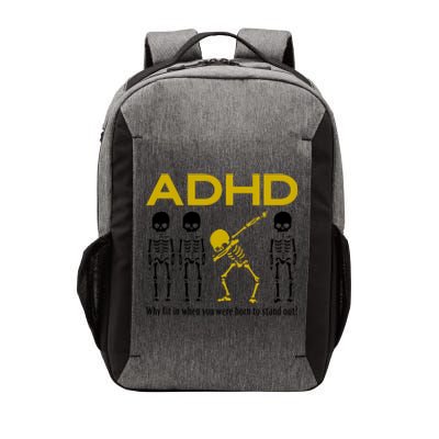 Adhd Awareness Motivational Dancing Skeleton Vector Backpack