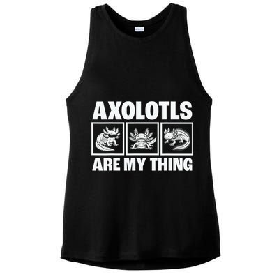 Axolotls Are My Thing Funny  Axolotl Ladies PosiCharge Tri-Blend Wicking Tank