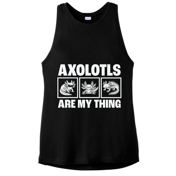 Axolotls Are My Thing Funny  Axolotl Ladies PosiCharge Tri-Blend Wicking Tank