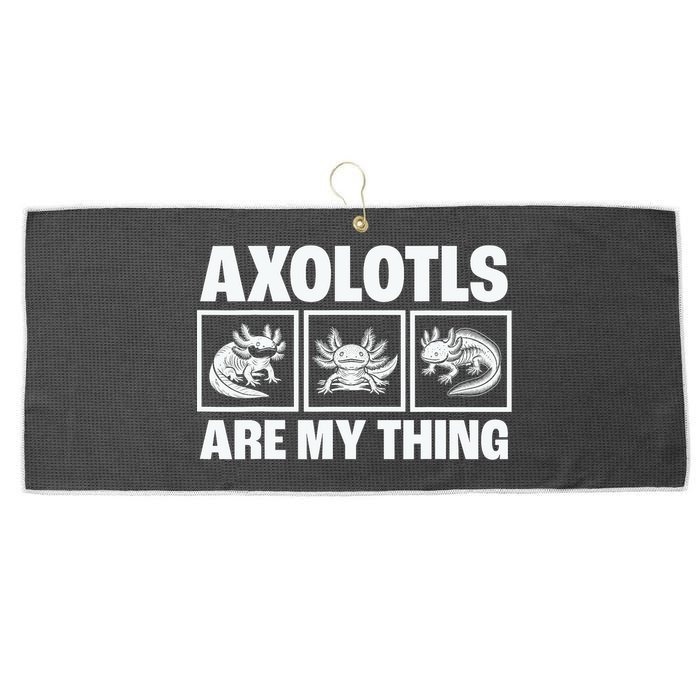 Axolotls Are My Thing Funny  Axolotl Large Microfiber Waffle Golf Towel