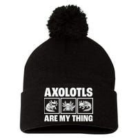 Axolotls Are My Thing Funny  Axolotl Pom Pom 12in Knit Beanie