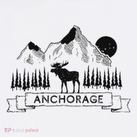 Anchorage Alaska Mountain Moose Gift Cool Anchorage Flatbill Hat