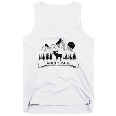 Anchorage Alaska Mountain Moose Gift Cool Anchorage Tank Top