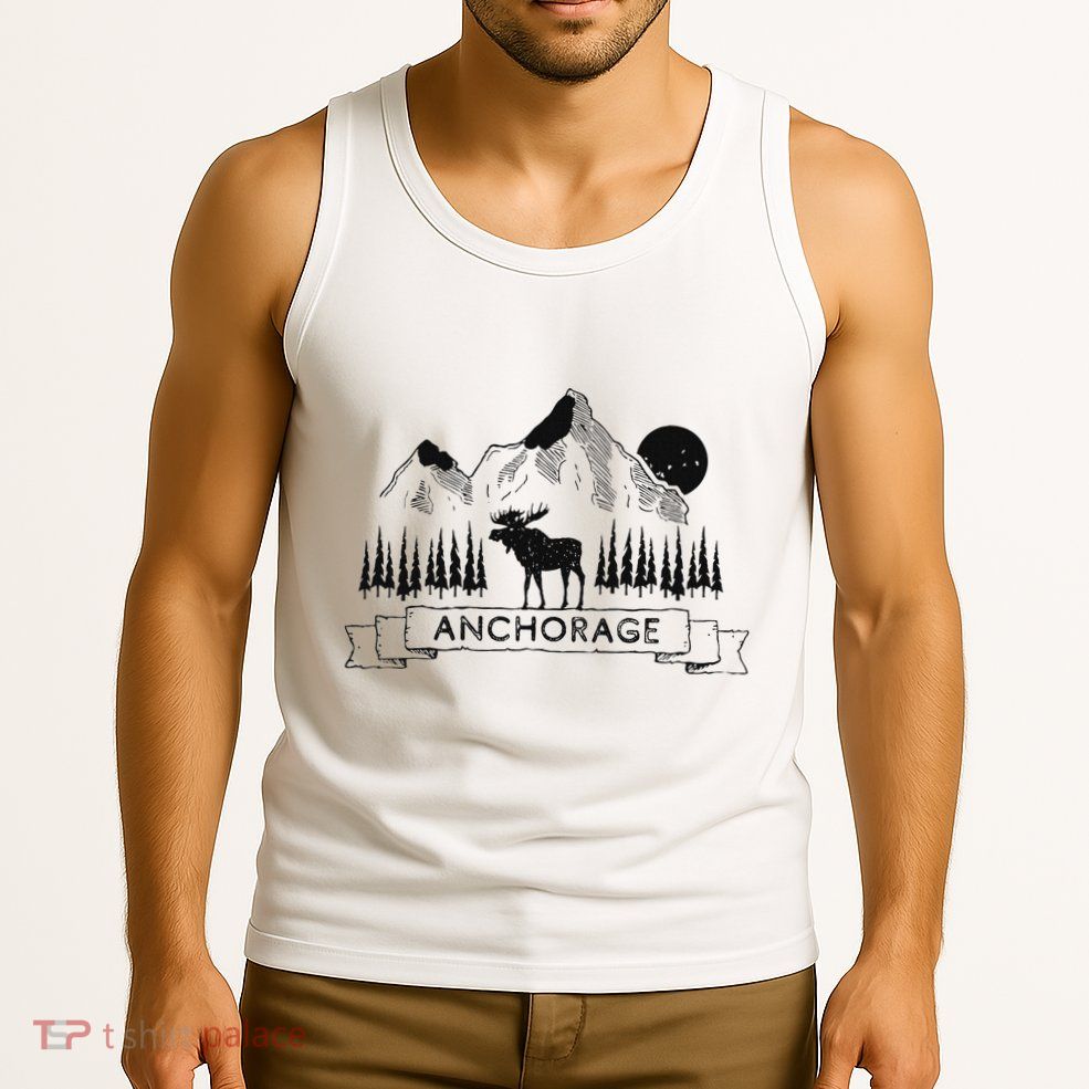 Anchorage Alaska Mountain Moose Gift Cool Anchorage Tank Top