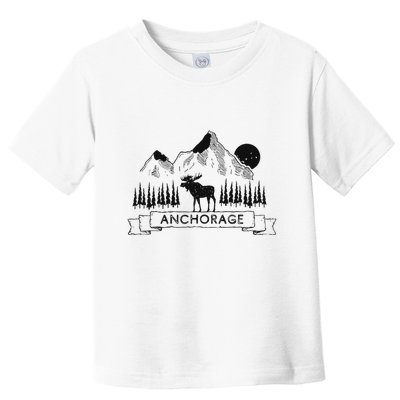Anchorage Alaska Mountain Moose Gift Cool Anchorage Toddler T-Shirt