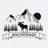 Anchorage Alaska Mountain Moose Gift Cool Anchorage Wool Snapback Cap