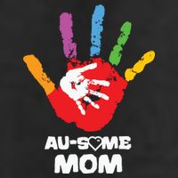 Awesome Autism Mom Ausome Hand 7 Panel Mesh Trucker Snapback Hat
