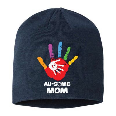 Awesome Autism Mom Ausome Hand Sustainable Beanie