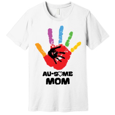 Awesome Autism Mom Ausome Hand Premium T-Shirt