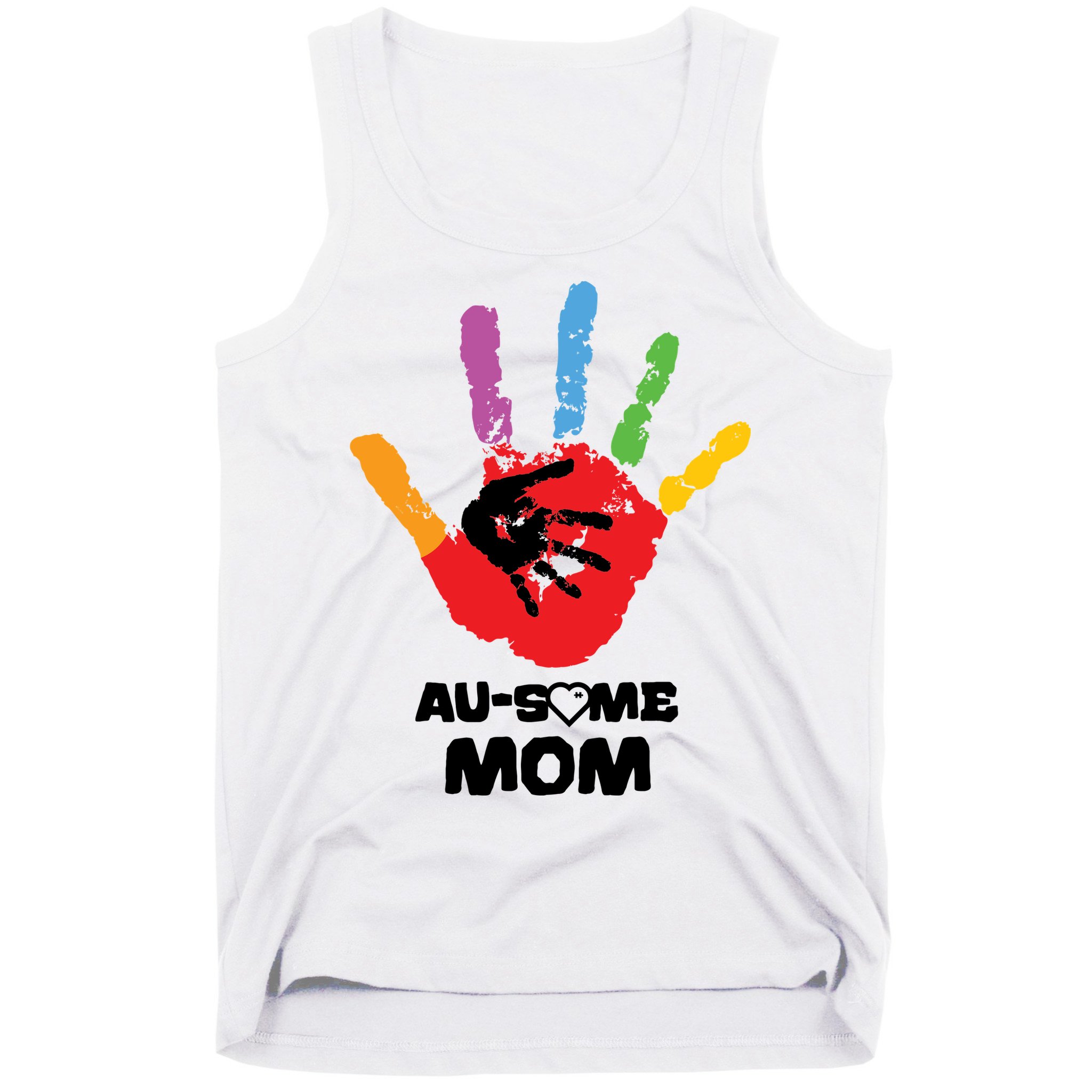 Awesome Autism Mom Ausome Hand Tank Top