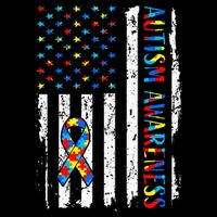 Autism Awareness Mom Dad Usa Flag Autistic Awareness Autism Tall Hoodie