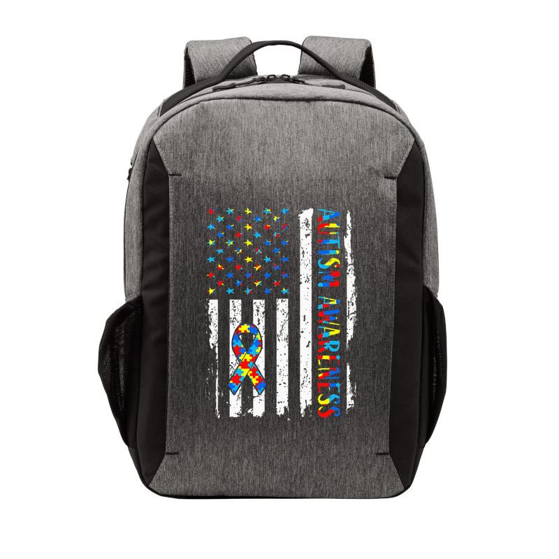 Autism Awareness Mom Dad Usa Flag Autistic Awareness Autism Vector Backpack
